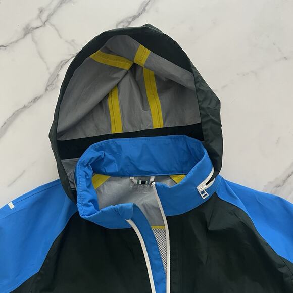 Tory Burch Sport All-Weather Jacket Color block blue green M Sporty Rich Outdoor - Picture 6 of 16